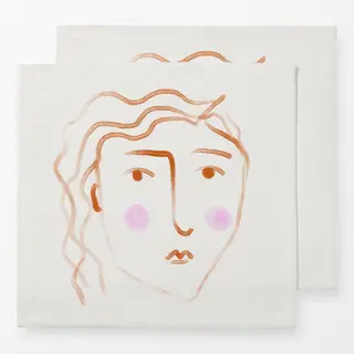 Servietten Gesicht Malerei