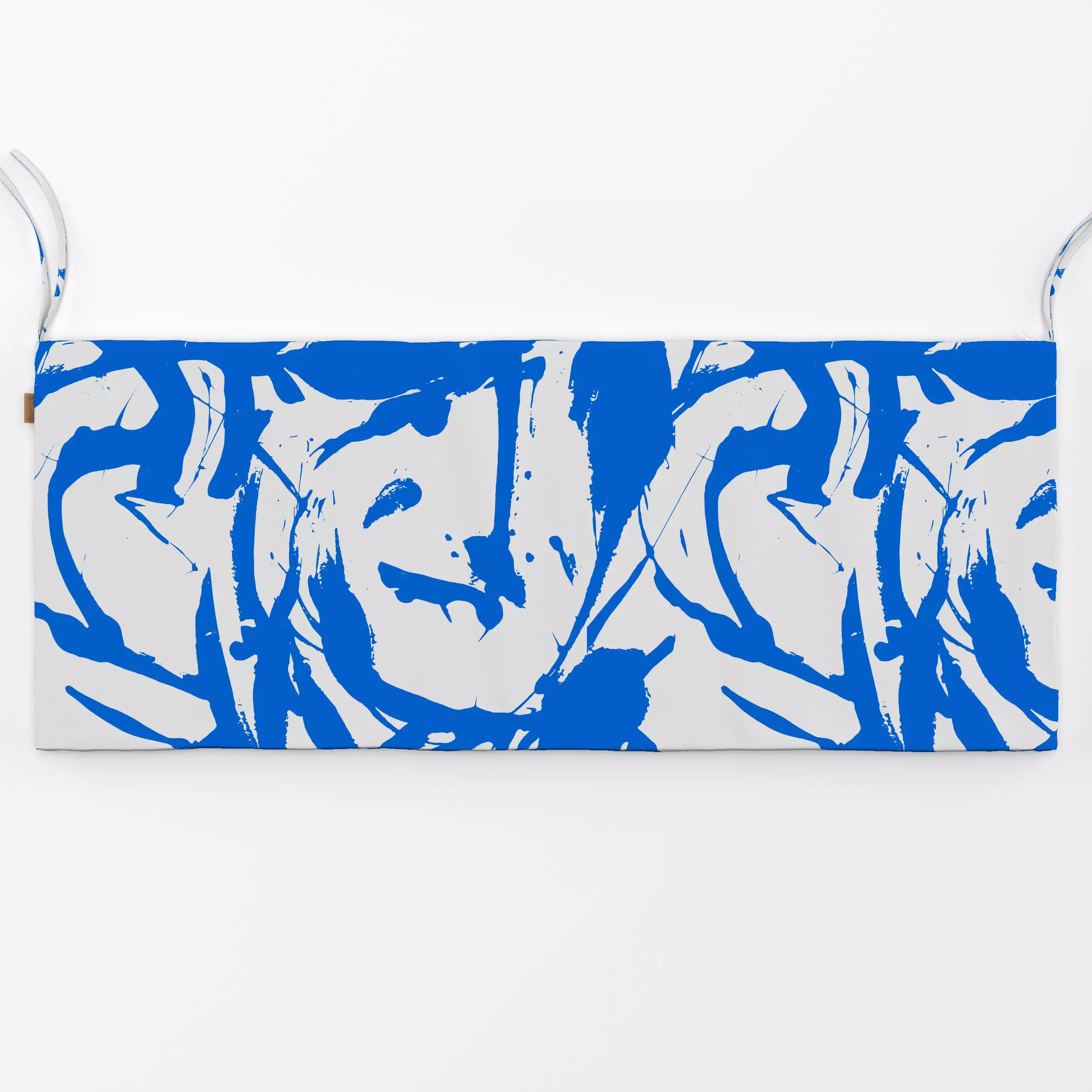 Bankauflage Summer Atelier 8X - Symbole & Muster - von „Mareike Böhmer"; Muster, minimal, Pinsel, abstrakt, Blaugrau, Malere...