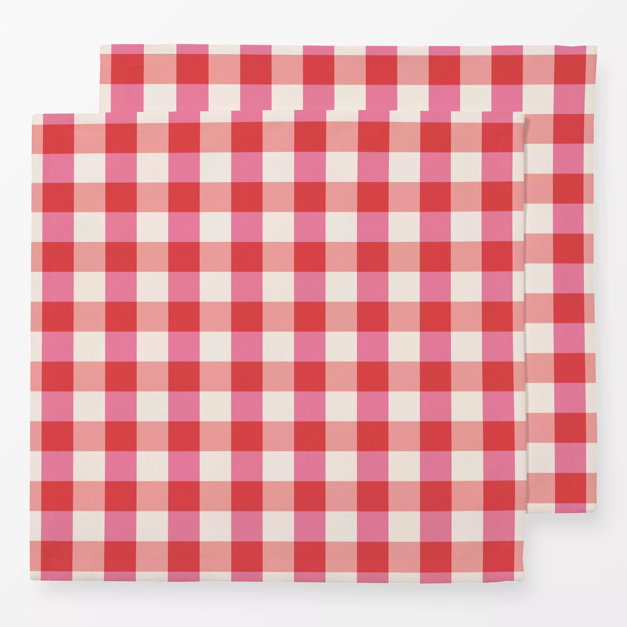 Servietten Picknick Plaid beige pink - Symbole & Muster - von „Kathrin Woo"; Sommer, landhaus, Karos, kariert, Landhausstil,...