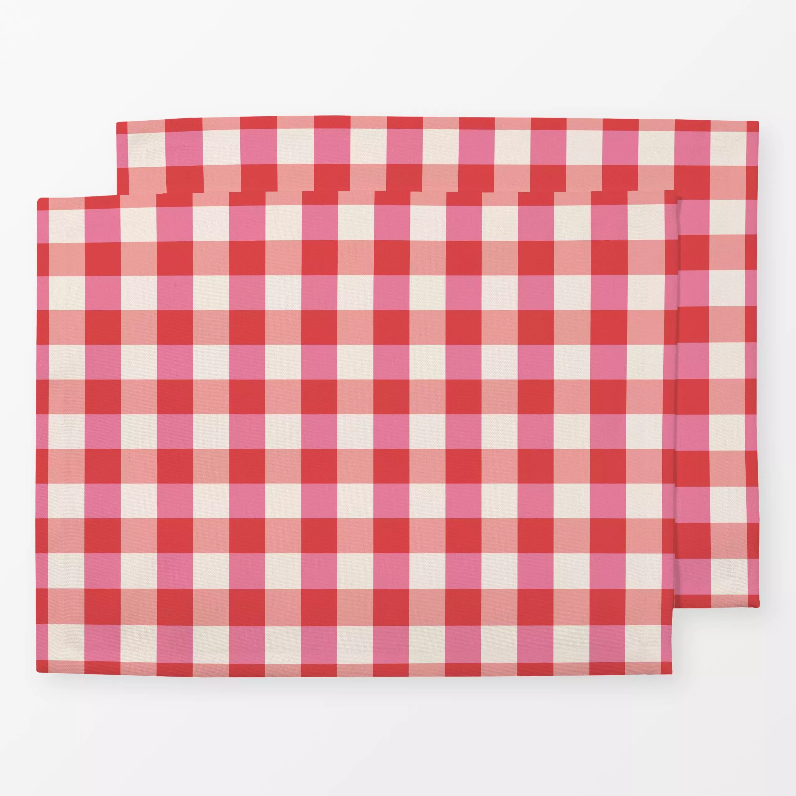 Tischset Picknick Plaid beige pink, gemustert, Sommer, von Kathrin Woo