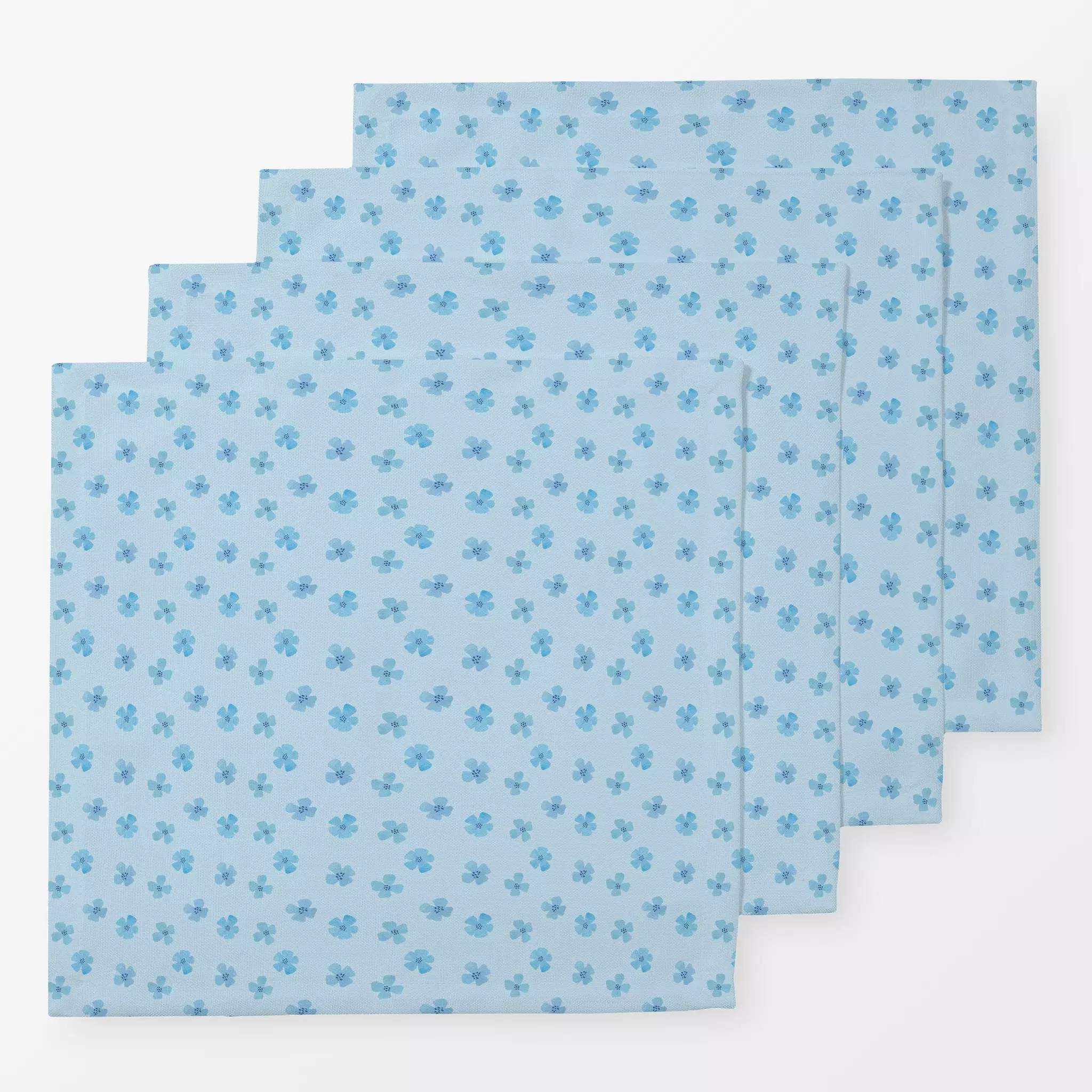 Servietten Muster Blüten blau II Muster Blüten blau II