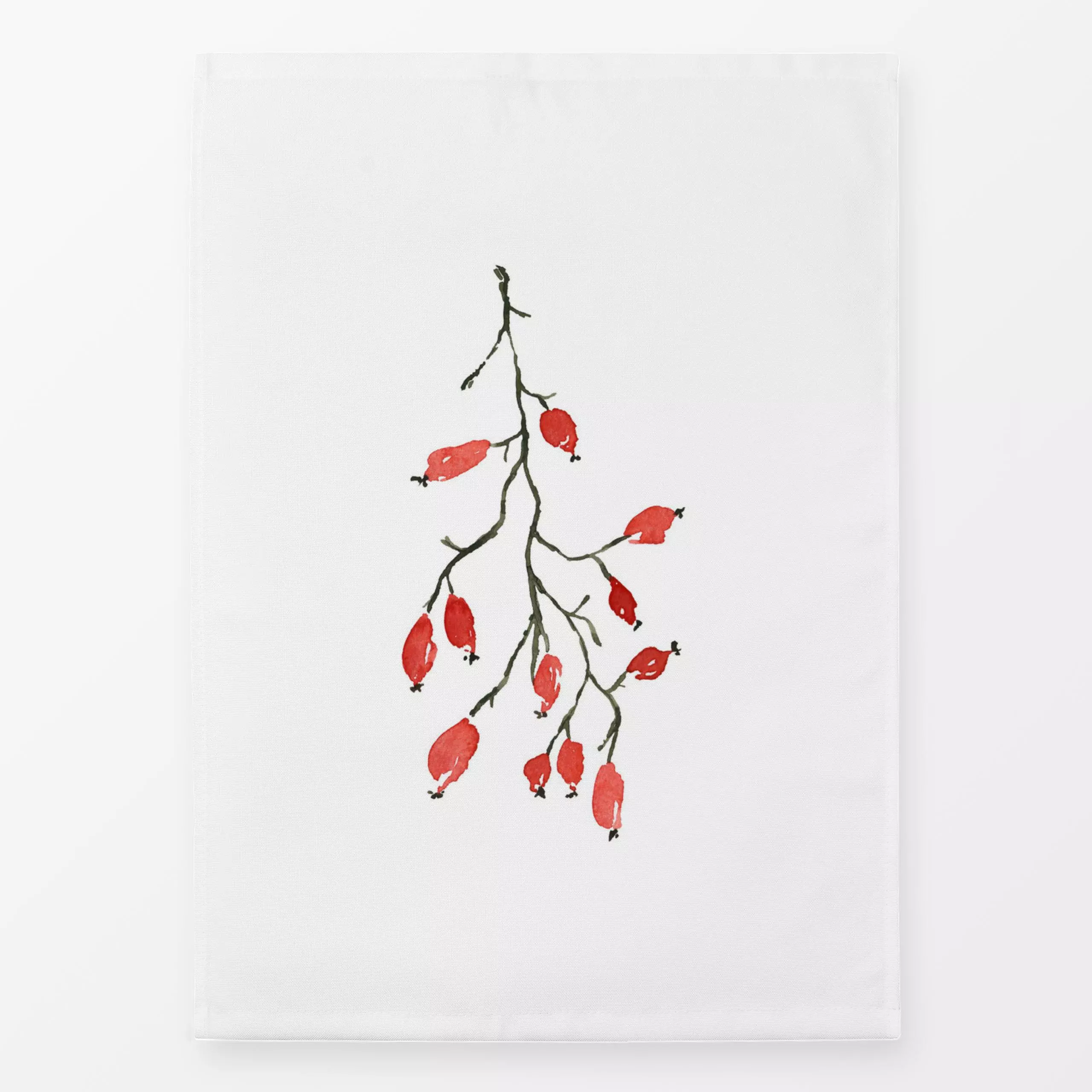 Geschirrtücher Hagebutte - Weihnachten, Winter - von „Sophie Reusche"; Natur, Weihnachten, Winter, Herbst, Floral, hagebutte
