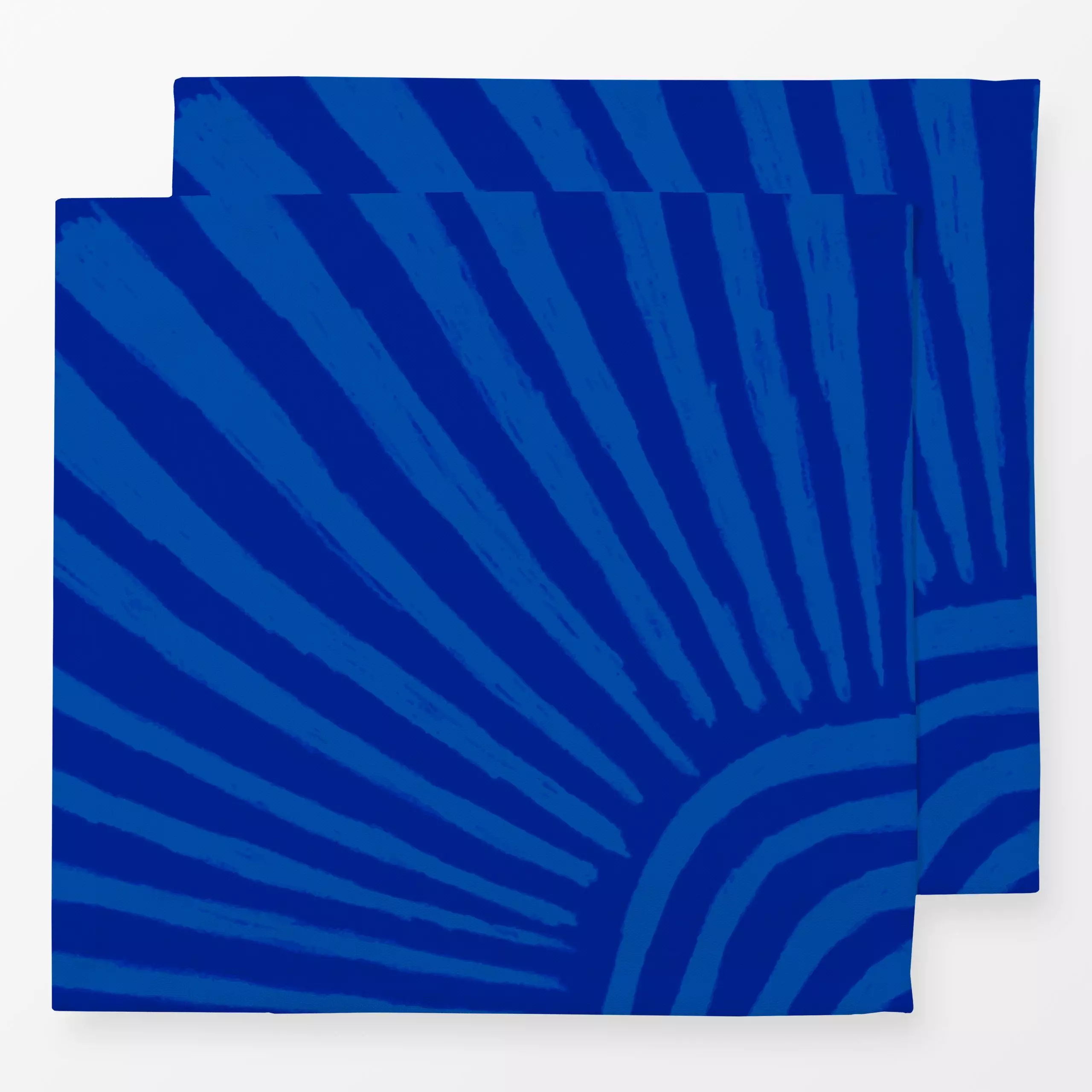 Servietten Vibrant Summer - Muschel blau - Sommer, Symbole & Muster - von „Carolin Vonhoff"; Zeichnung, Linien, abstrakt, St...