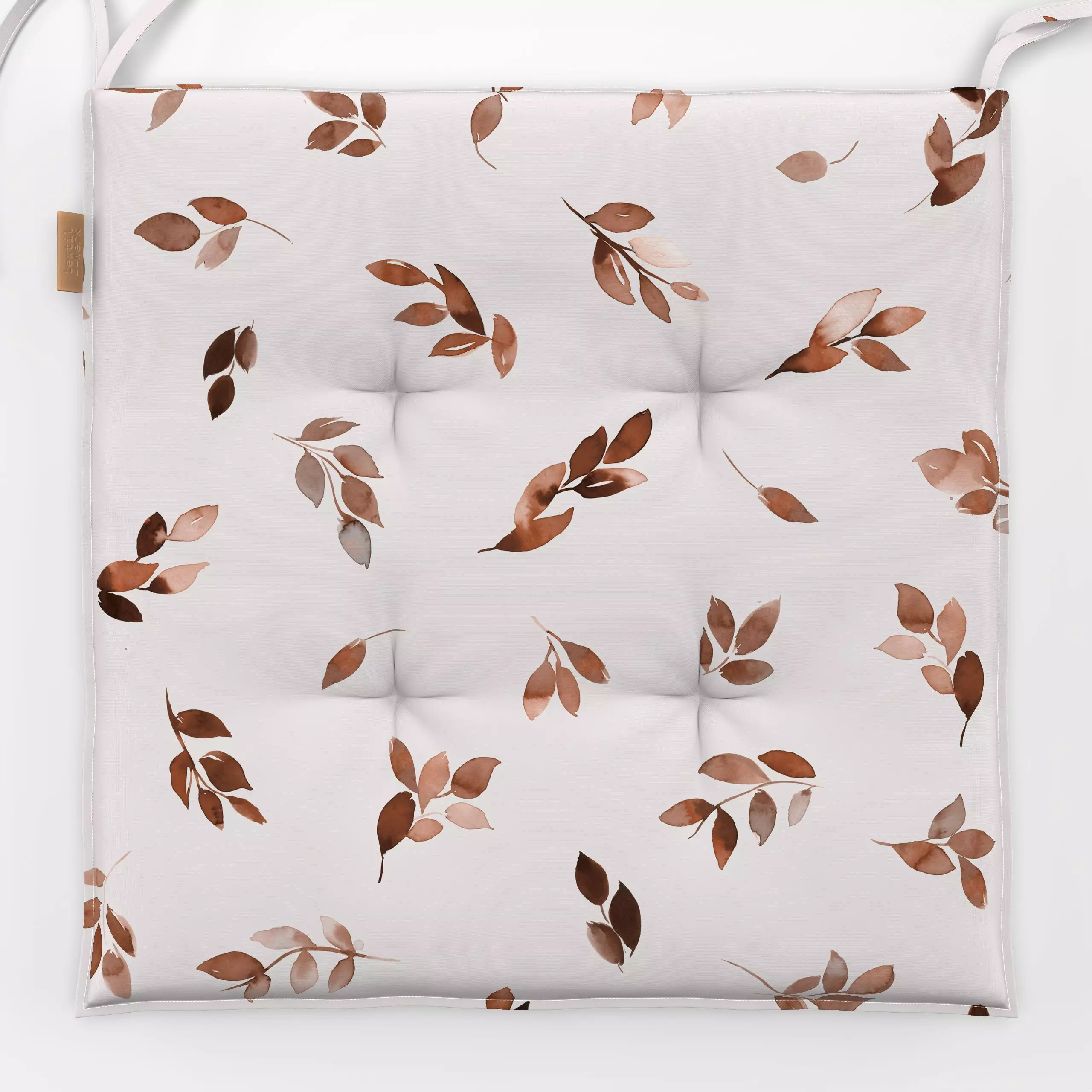 Sitzkissen Autumn Leaves Terracotta - Herbst, Natur & Landschaft, Pflanzen & Botanik - von „Ninola Design "; minimal, Pflanz...