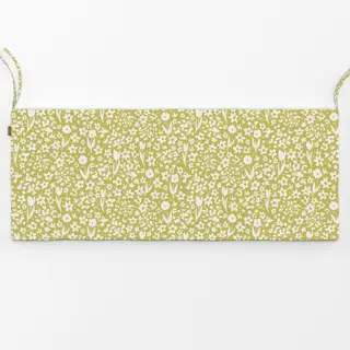 Bankauflage Blumen Muster Spring Hellgrün