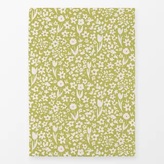Geschirrtücher Blumen Muster Spring Hellgrün
