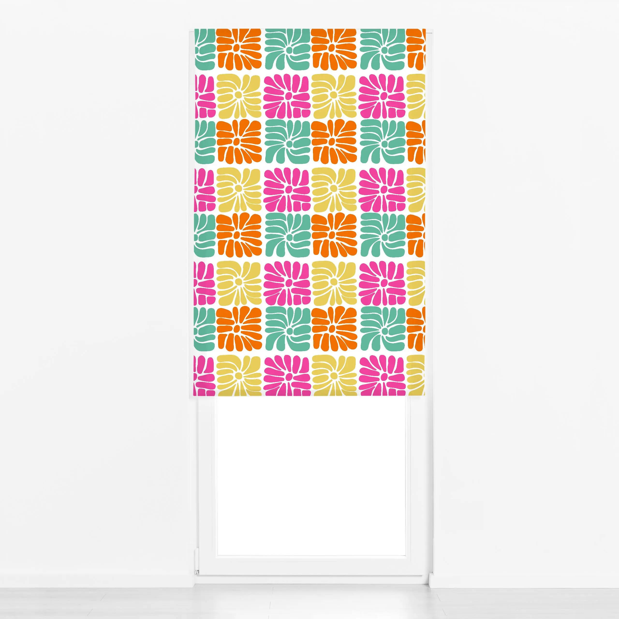 Raffrollo Matisse Summer Florals - Blumen & Florales, Sommer, Retro & Vintage - von „Andrea Haase"; abstrakt, Sommerblumen, ...