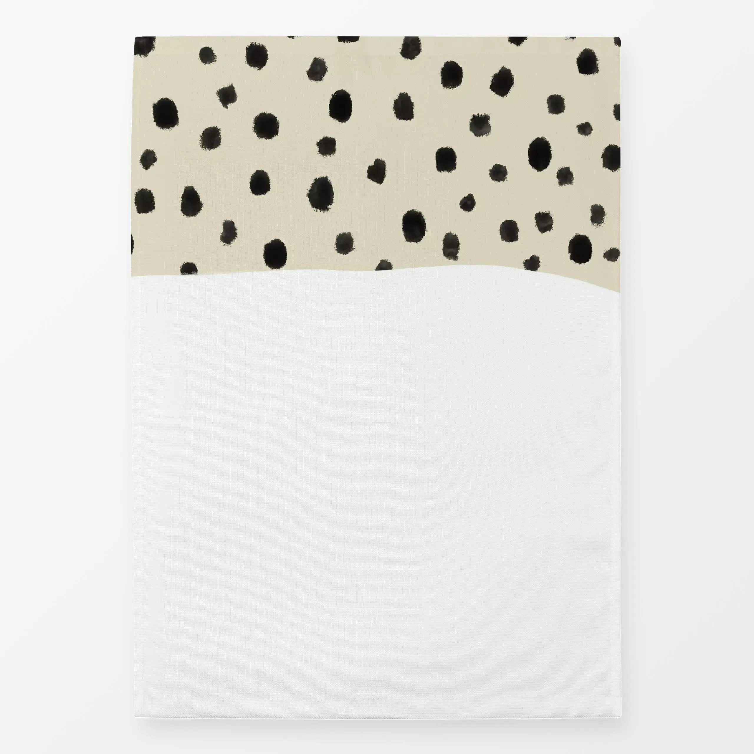 Geschirrtücher DOTS AND WHITE - Symbole & Muster - von „Ute Arnold"; boho, schwarz, minimal, Punkte, skandinavisch, beige, d...