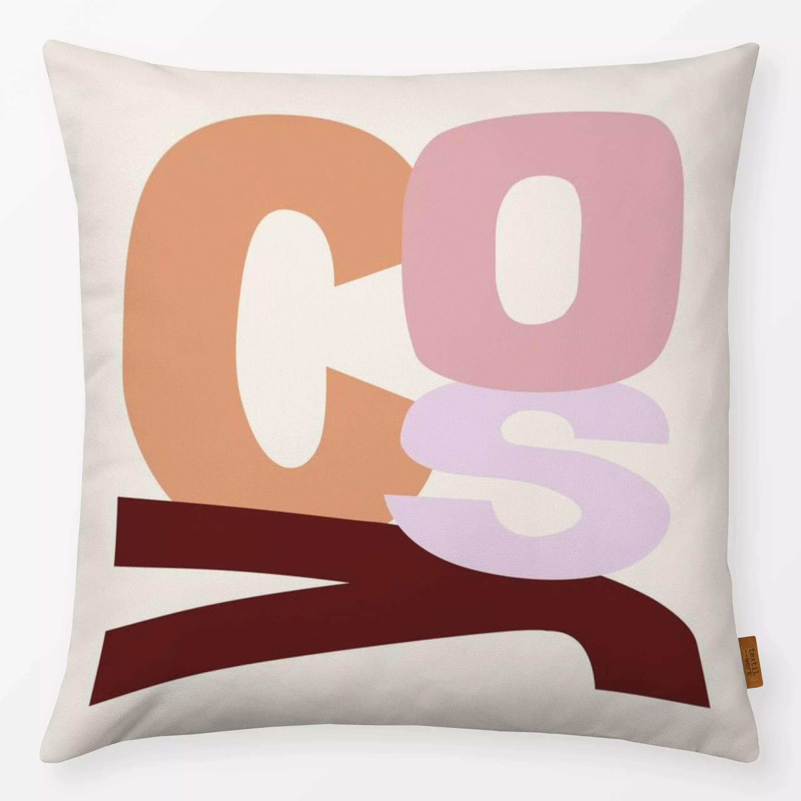 Kissen Cosy 1 - Herbst, Sprüche & Schriftzüge - von „Andrea Liesert"; minimal, typografie, cosy, Gemuetlichkeit, Dekokisssen