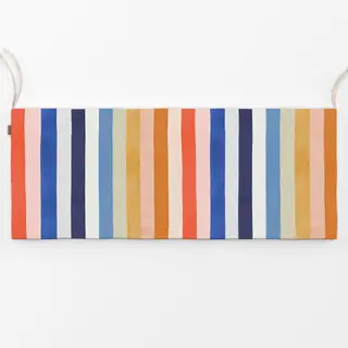 Bankauflage Strand Streifen Aquarell Blau