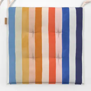 Sitzkissen Strand Streifen Aquarell Blau