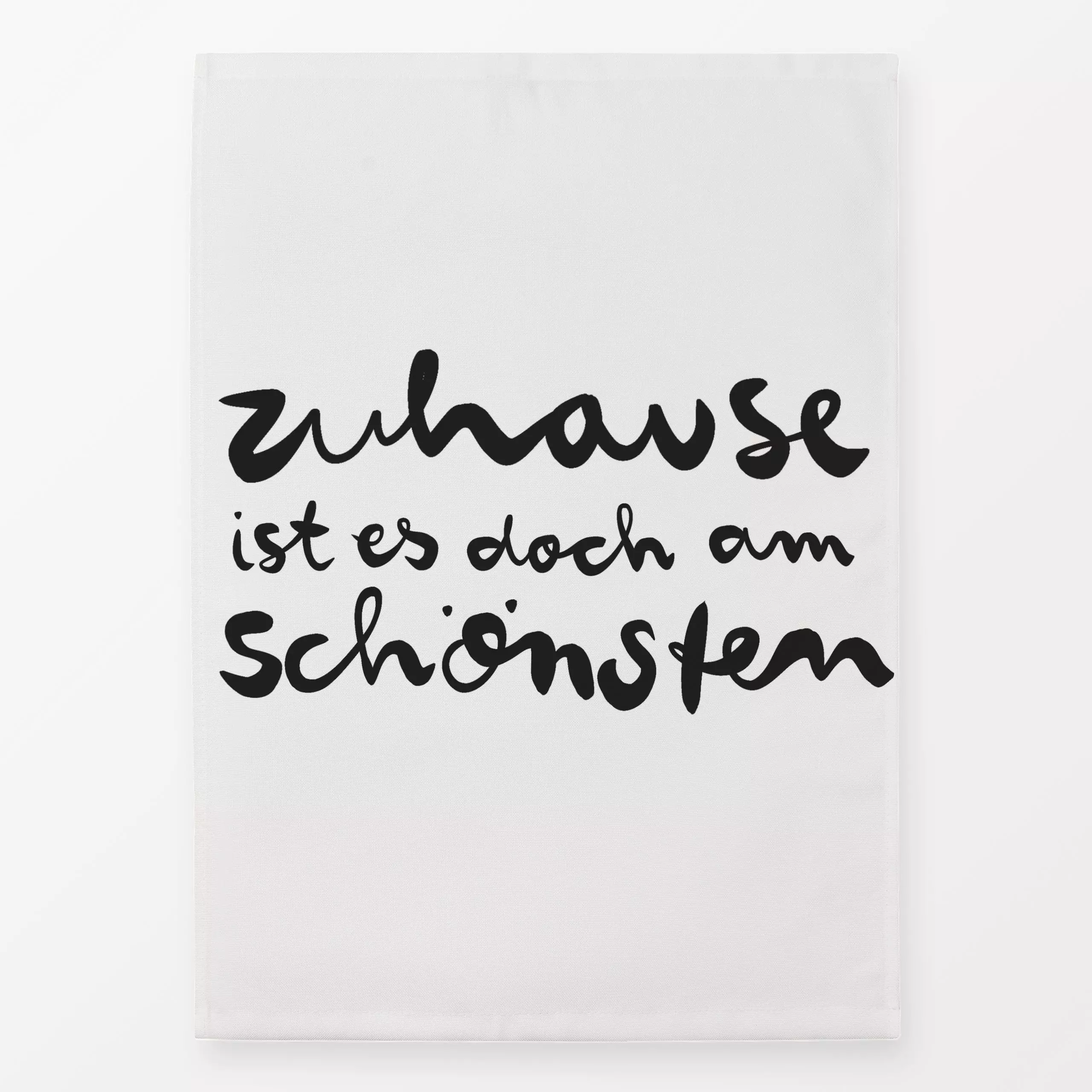 Geschirrtücher Zuhause am schönsten - Sprüche & Schriftzüge - von „Studio Kesse"; Home, Hygge, Cozy, Haus, Liebe, Familie, L...