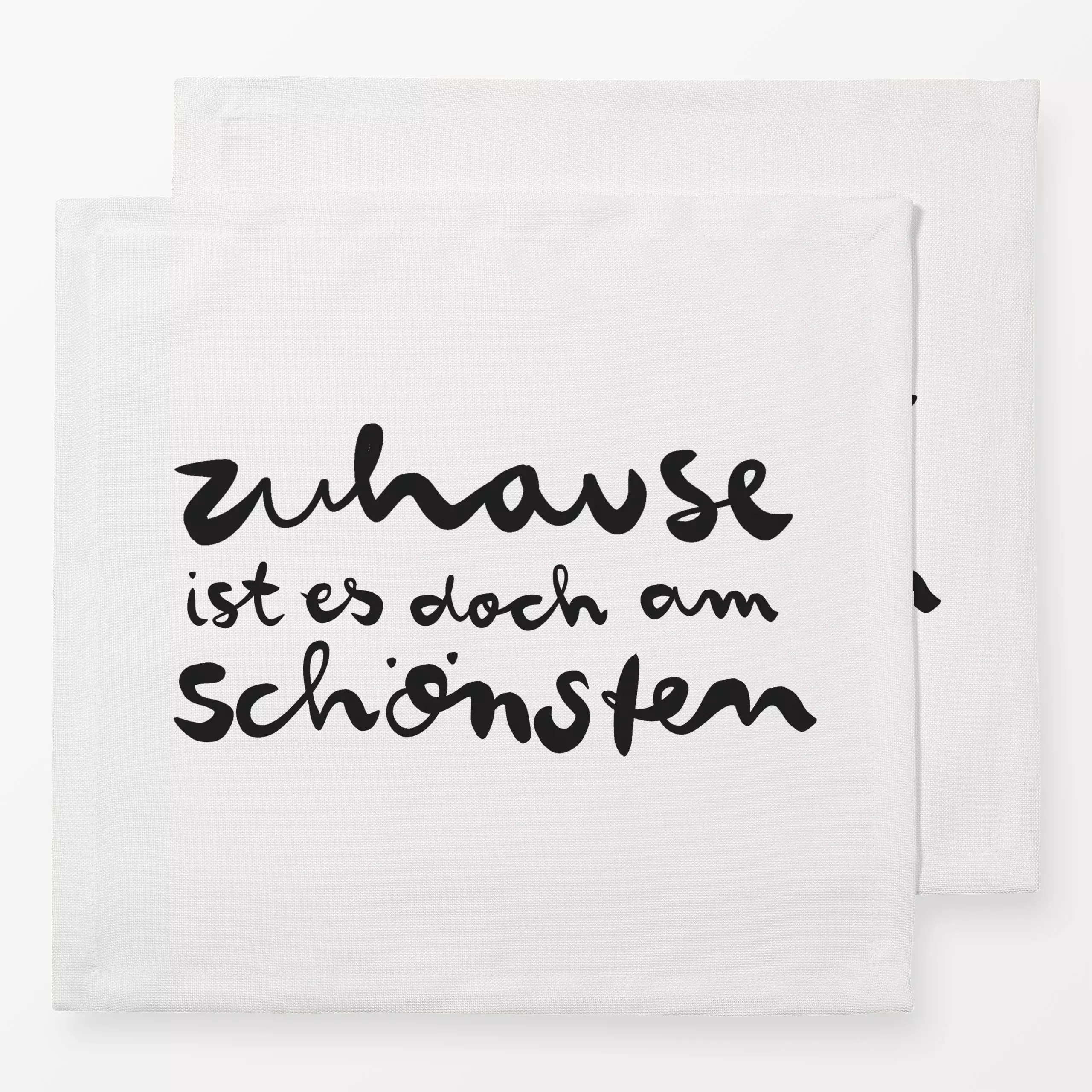 Servietten Zuhause am schönsten - Sprüche & Schriftzüge - von „Studio Kesse"; Home, Hygge, Cozy, Haus, Liebe, Familie, Lette...