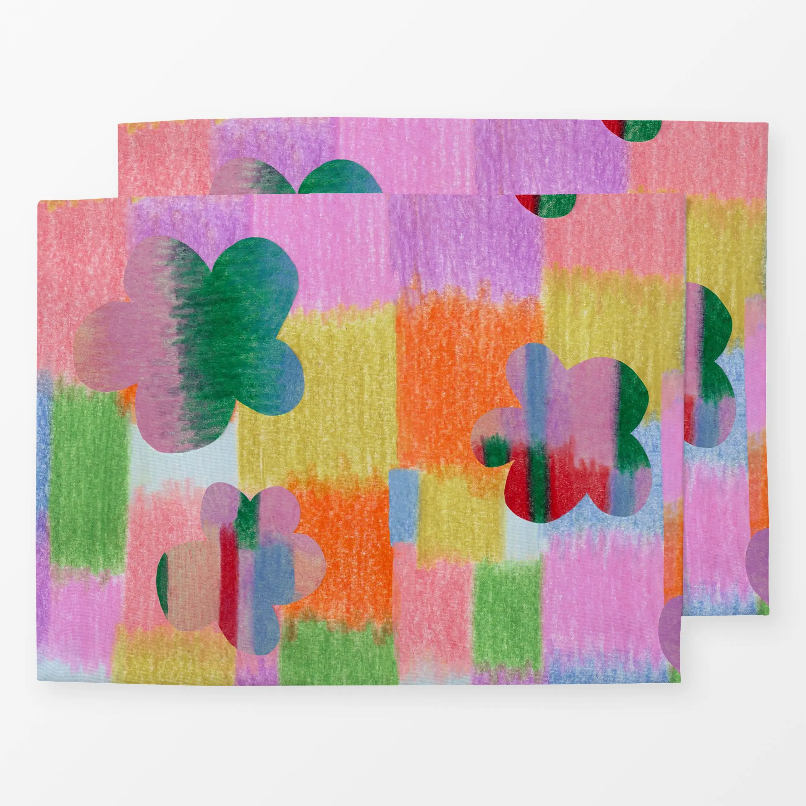 Tischset Frühling Art Muster no 3, Blumen, gemustert, Ostern, von Iris Knabenschuh Textildesign