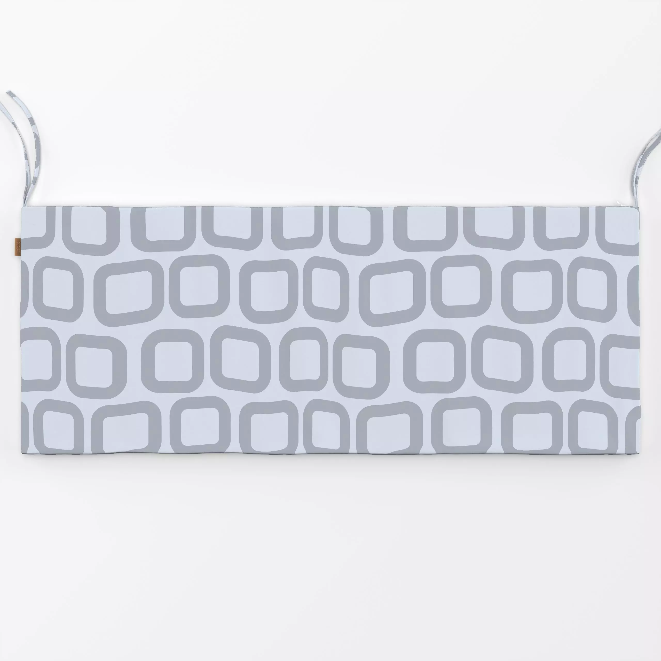 Bankauflage Retro Shape grey - Symbole & Muster, Retro & Vintage - von „Andrea Haase"; Muster, Blaugrau, grau, Retro, Minima...