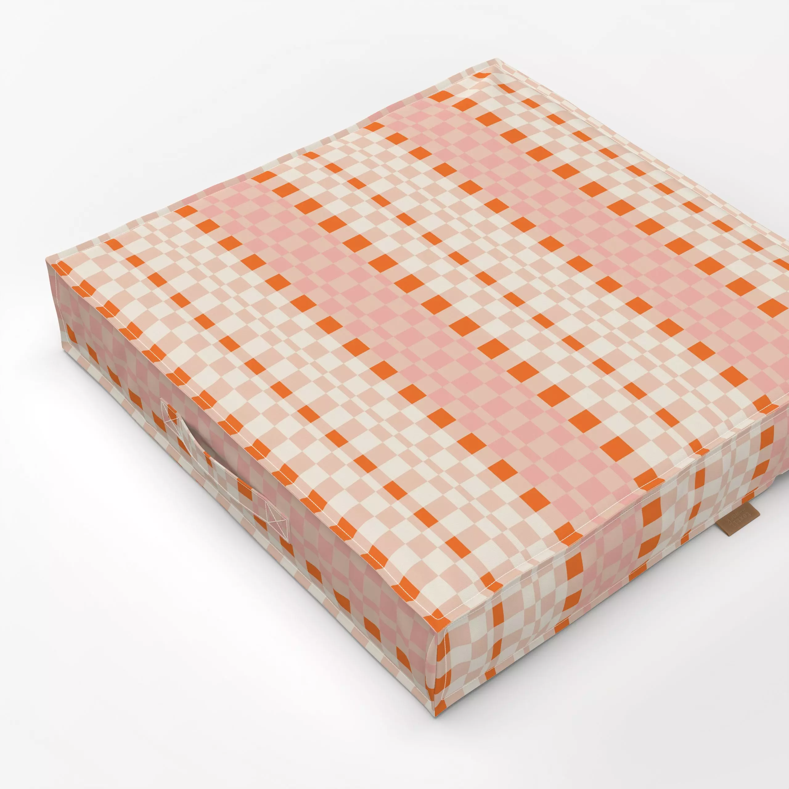 Bodenkissen Streifen im Schuß - Herbst, Symbole & Muster - von „Julia Schumacher"; Streifen, rosa, altrosa, Karo, gestreift,...