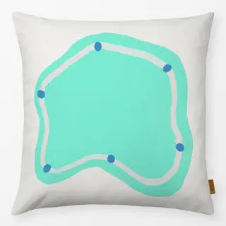 Kissen Organischer Kreis Türkis