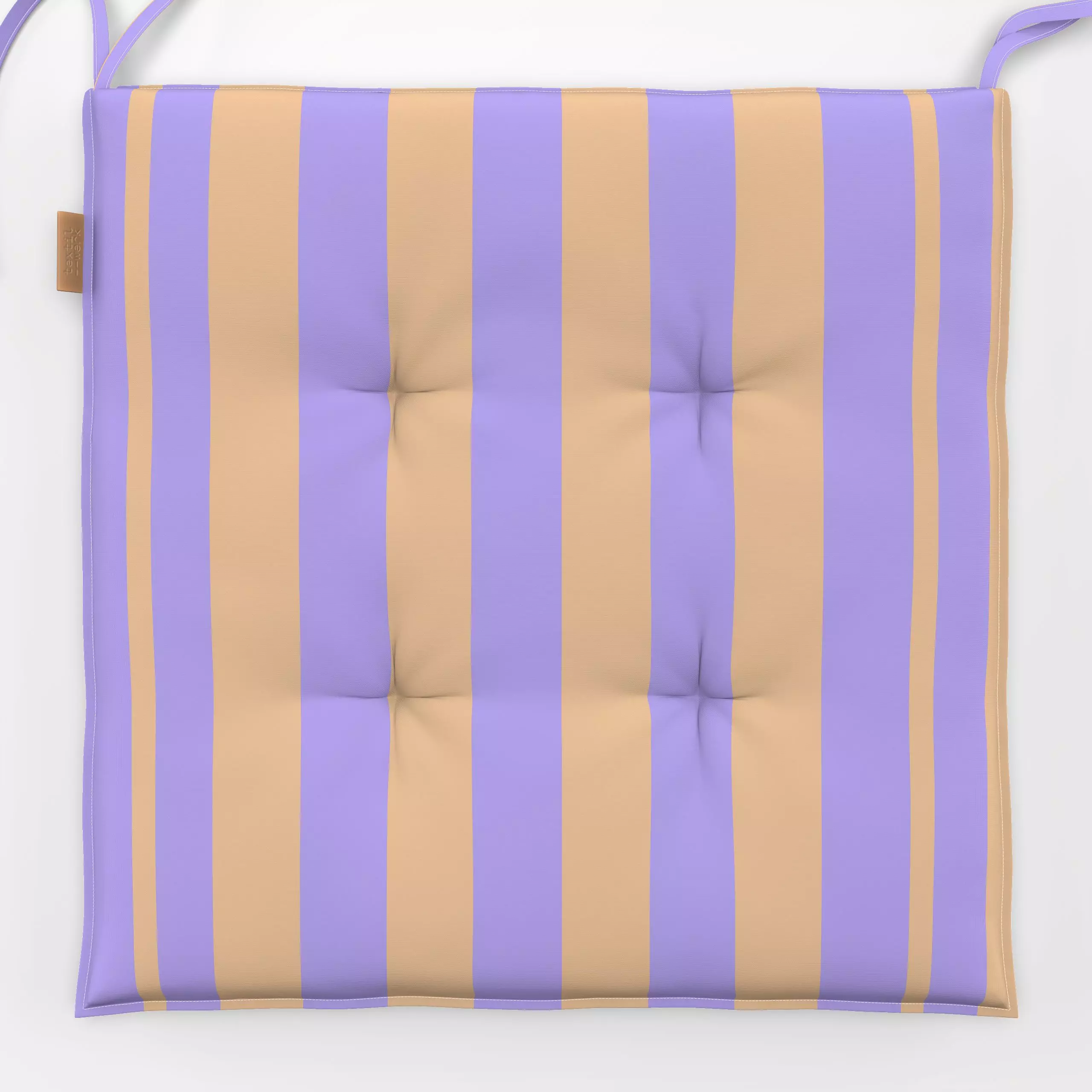 Sitzkissen Summer Stripes Lilac - Symbole & Muster - von „Studio ROSAGRAU"; minimal, linie, Pinsel, Garten, Lavendel, summer...