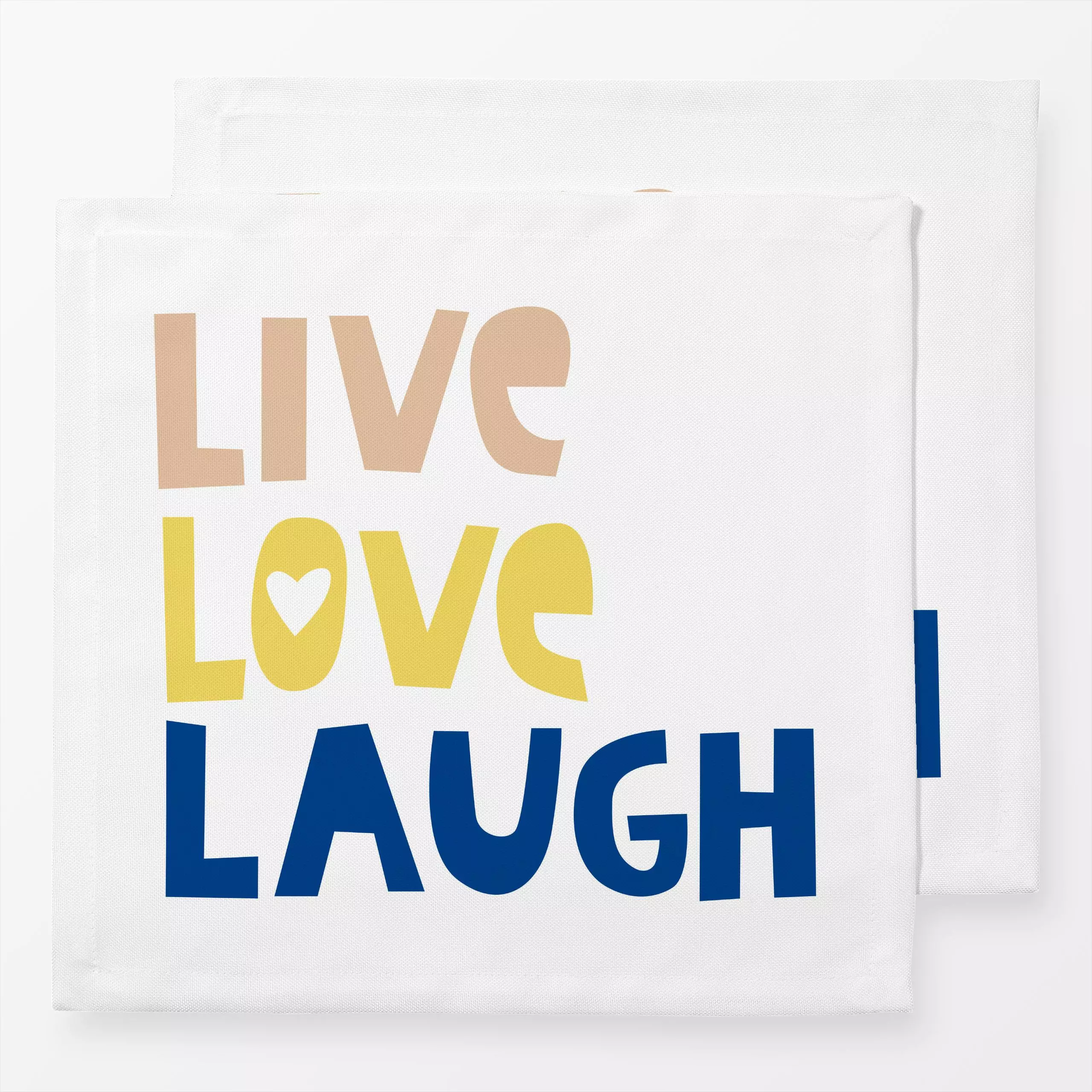Servietten Live Love Laugh - Sommer, Sprüche & Schriftzüge - von „Kerstin Ax"; Sommer, Liebe, typografie, spruch, Lebensfreu...