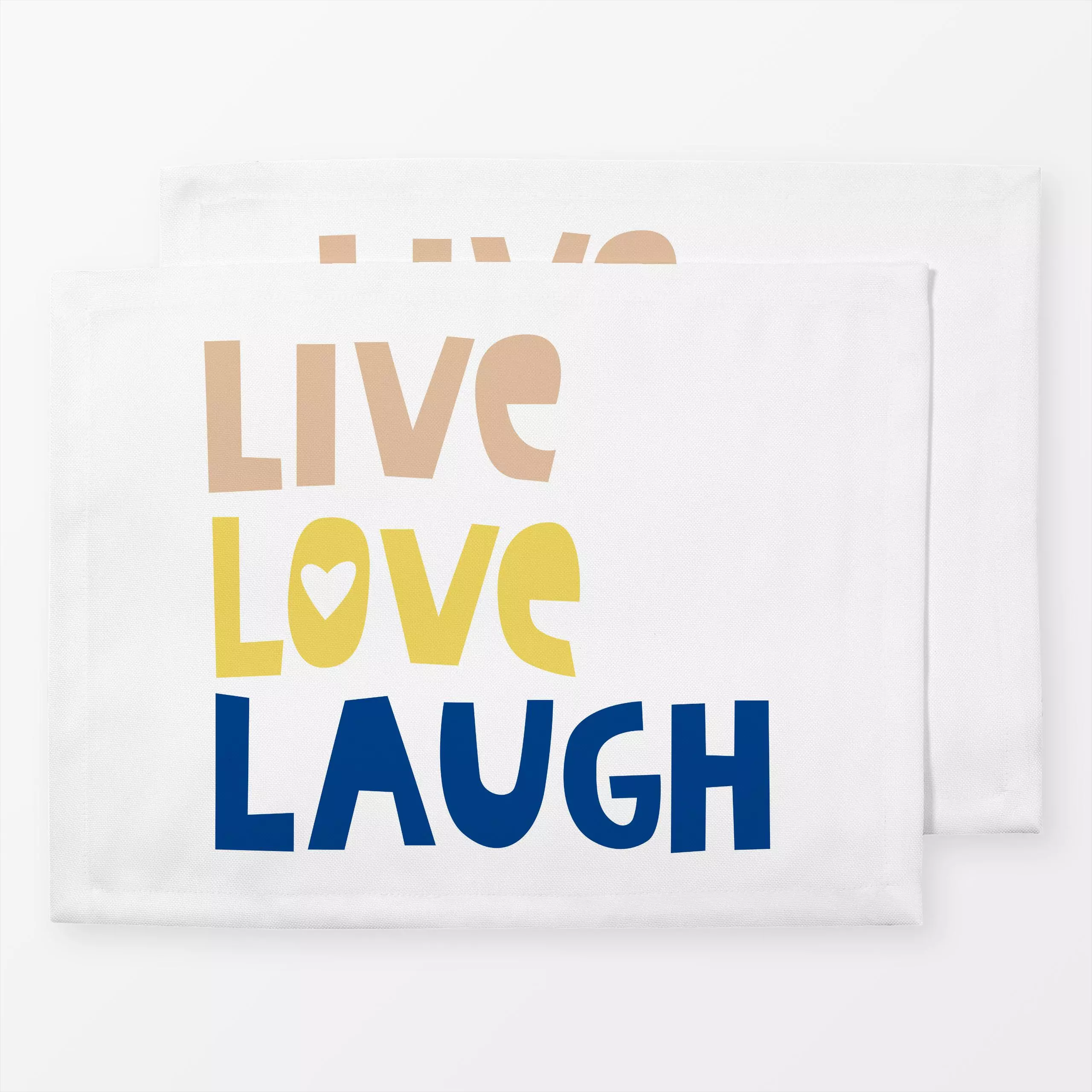 Tischset Live Love Laugh - Sommer, Sprüche & Schriftzüge - von „Kerstin Ax"; Sommer, Liebe, typografie, spruch, Lebensfreude...