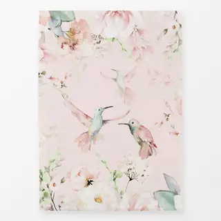 Geschirrtücher Kolibris im Rosengarten