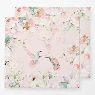 Servietten Kolibris im Rosengarten