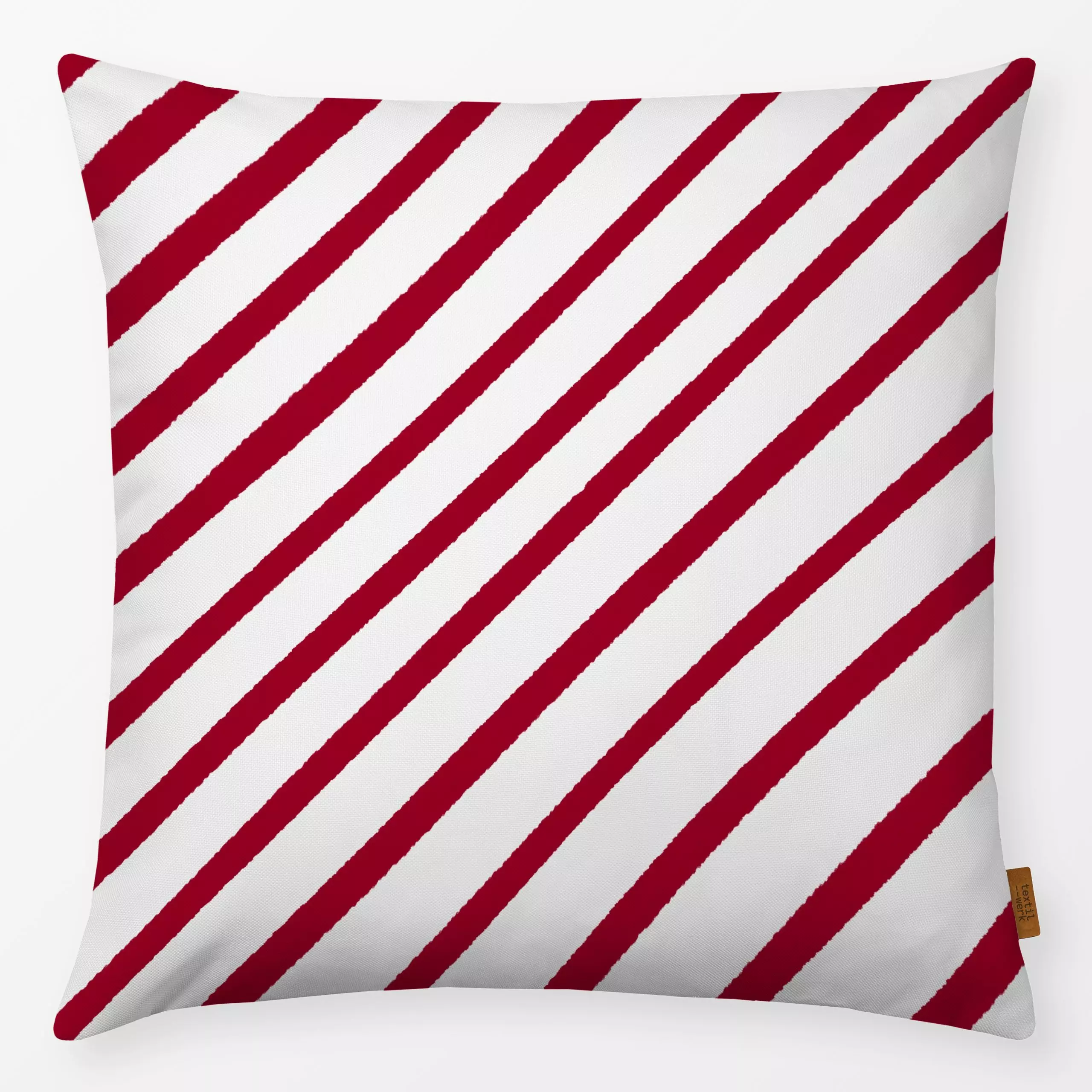 Kissen Streifen rot - Weihnachten, Winter, Symbole & Muster - von „Studio Dolci"; Muster, Streifen, Merry Christmas, Weihnac...