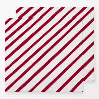 Servietten Streifen rot