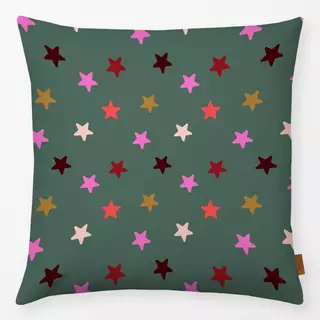 Kissen Weihnachtssterne grün