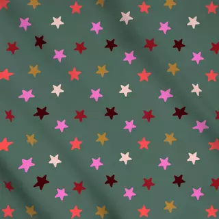 Meterware Weihnachtssterne grün