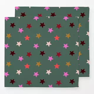 Servietten Weihnachtssterne grün