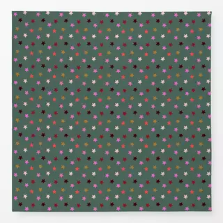 Tischdecke Weihnachtssterne grün