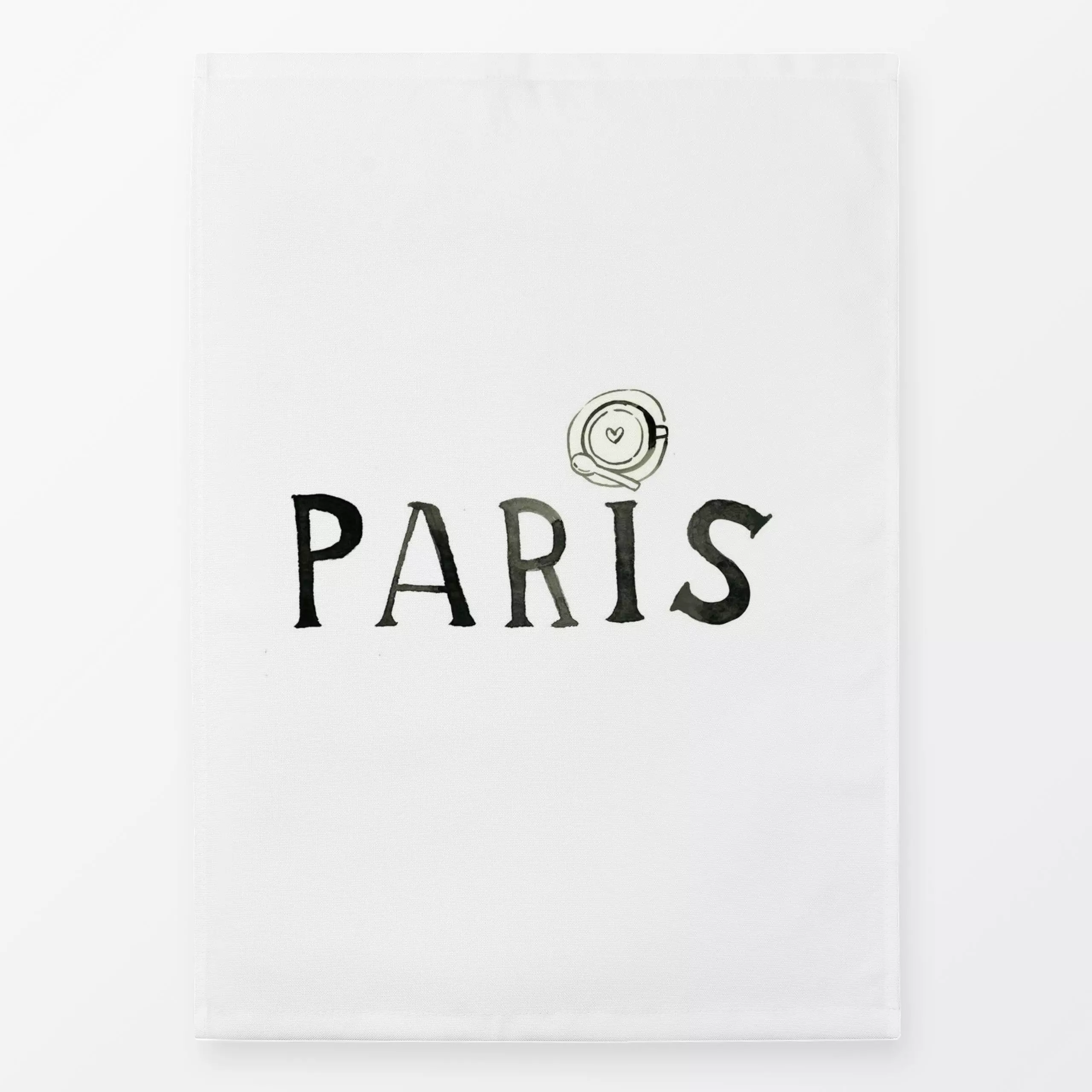Geschirrtücher Paris Paris Lettering - Liebe, Romantik & Pride, Sprüche & Schriftzüge, Anlässe - von „Lena Yokota"; Kaffee, ...