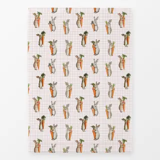 Geschirrtücher Hasen Möhren Karo Muster