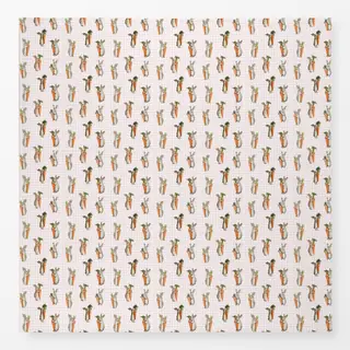 Tischdecke Hasen Möhren Karo Muster