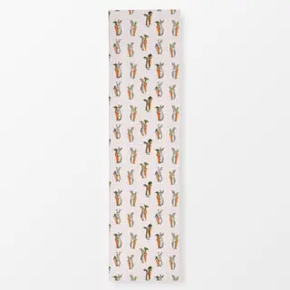 Tischläufer Hasen Möhren Karo Muster