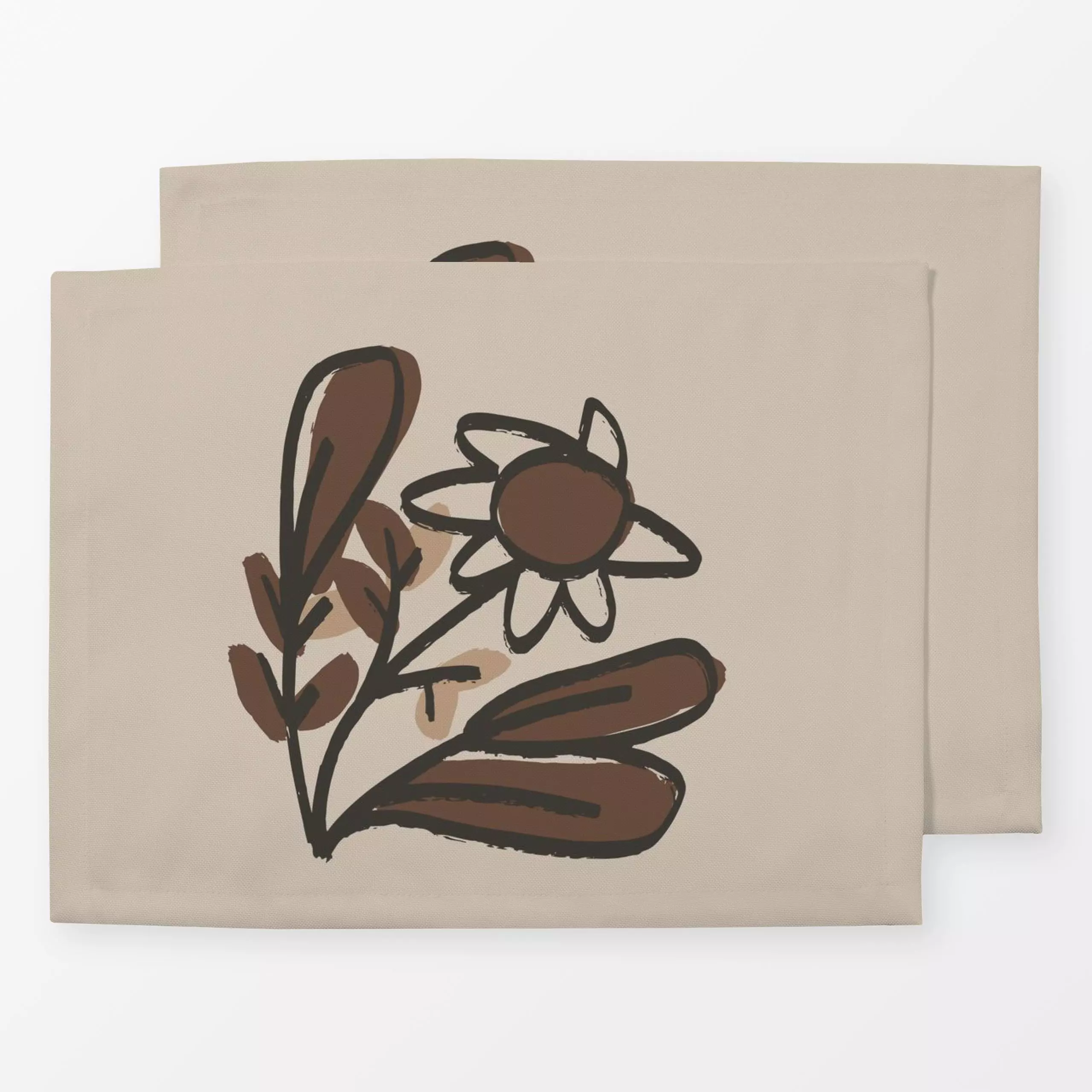 Tischset Herbst Blume Braun - Blumen & Florales - von „Kruth Design"; Blumen, Herbst, bunt, Herbstdeko, outdoor, herbstlich,...