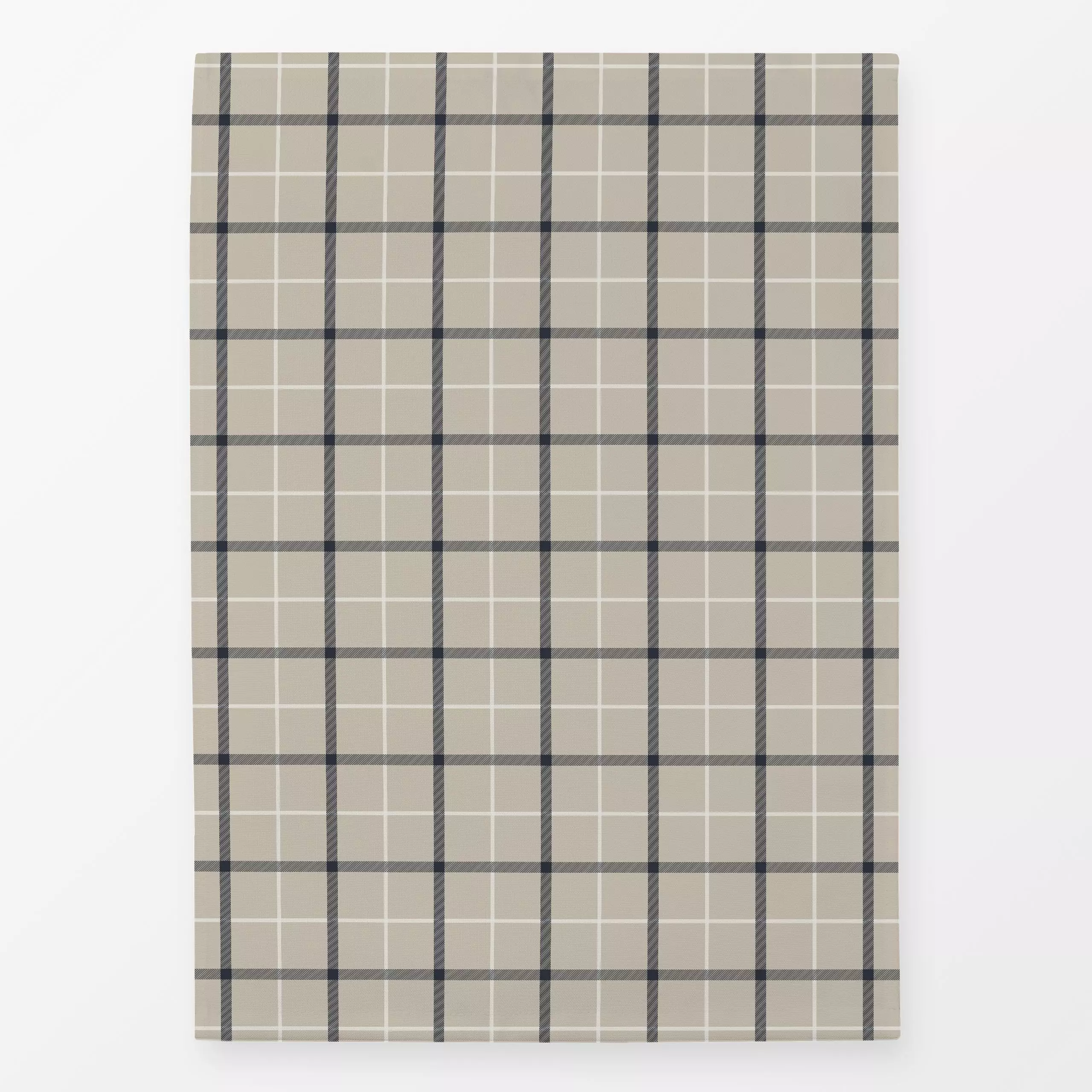 Geschirrtücher Tattersall Plaid cottage beige - Symbole & Muster - von „Katrin Graff"; Weihnachten, Winter, landhaus, klassi...