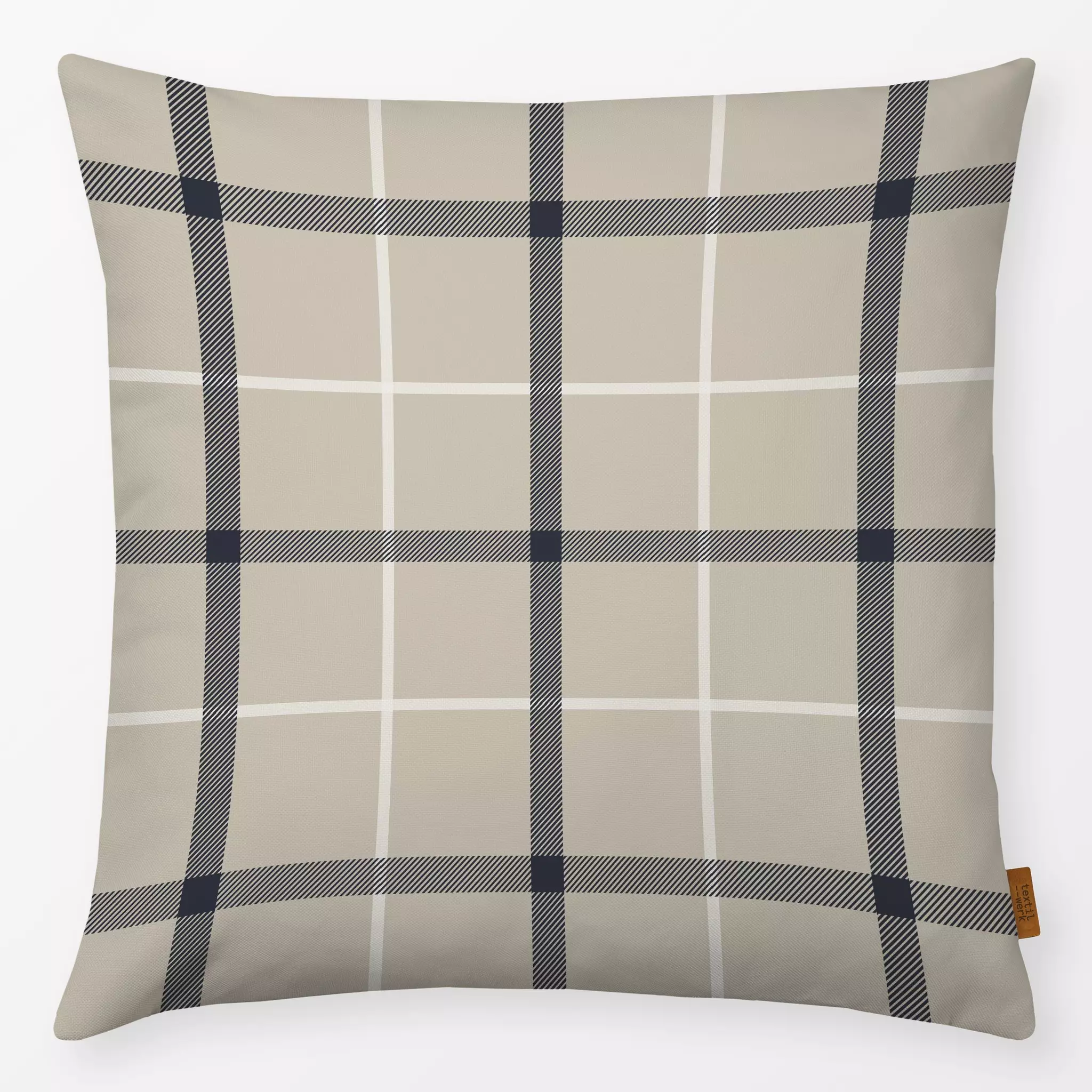 Kissen Kissen Tattersall Plaid cottage beige