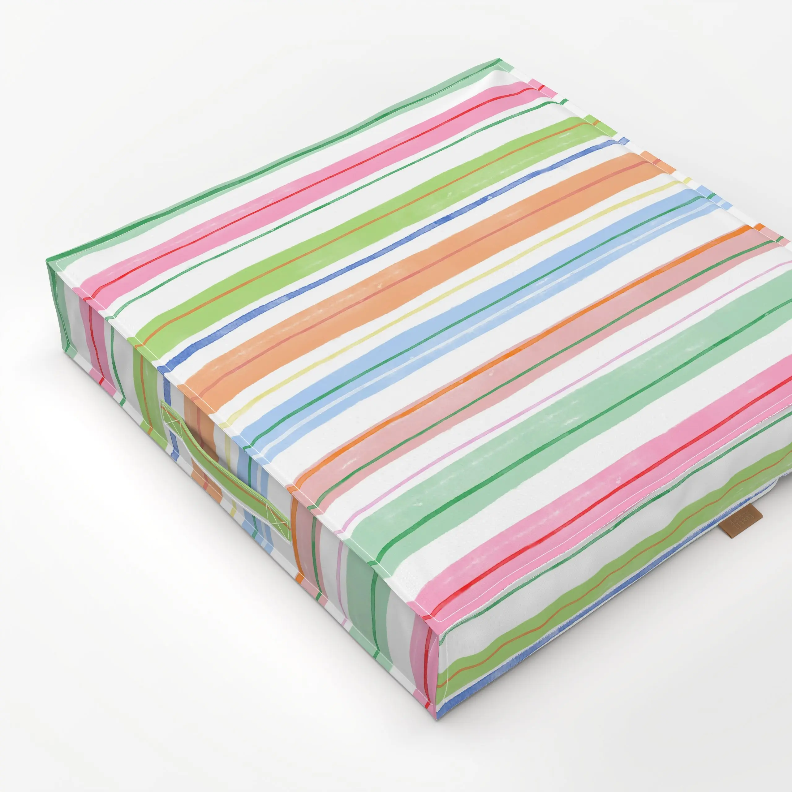 Bodenkissen Art Stripes bunt - Frühling, Symbole & Muster, Ostern - von „Kruth Design"; Streifen, Ostern, Fruehling, gestrei...