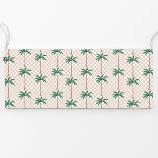 Bankauflage Palm trees on checks - rosa
