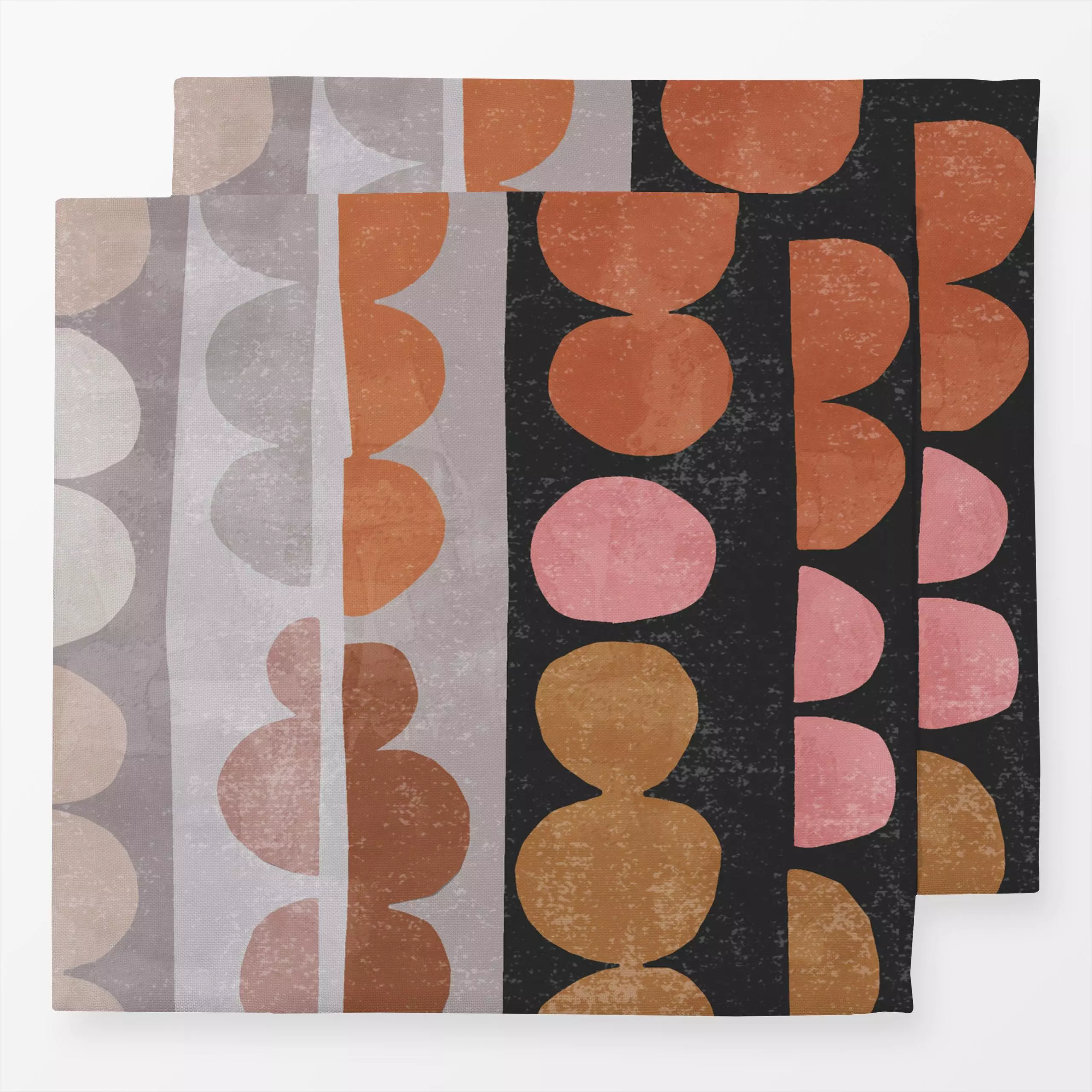 Servietten Stones & Pebbles - Herbst, Natur & Landschaft, Symbole & Muster - von „Studio Kesse"; boho, abstrakt, Punkte, Str...