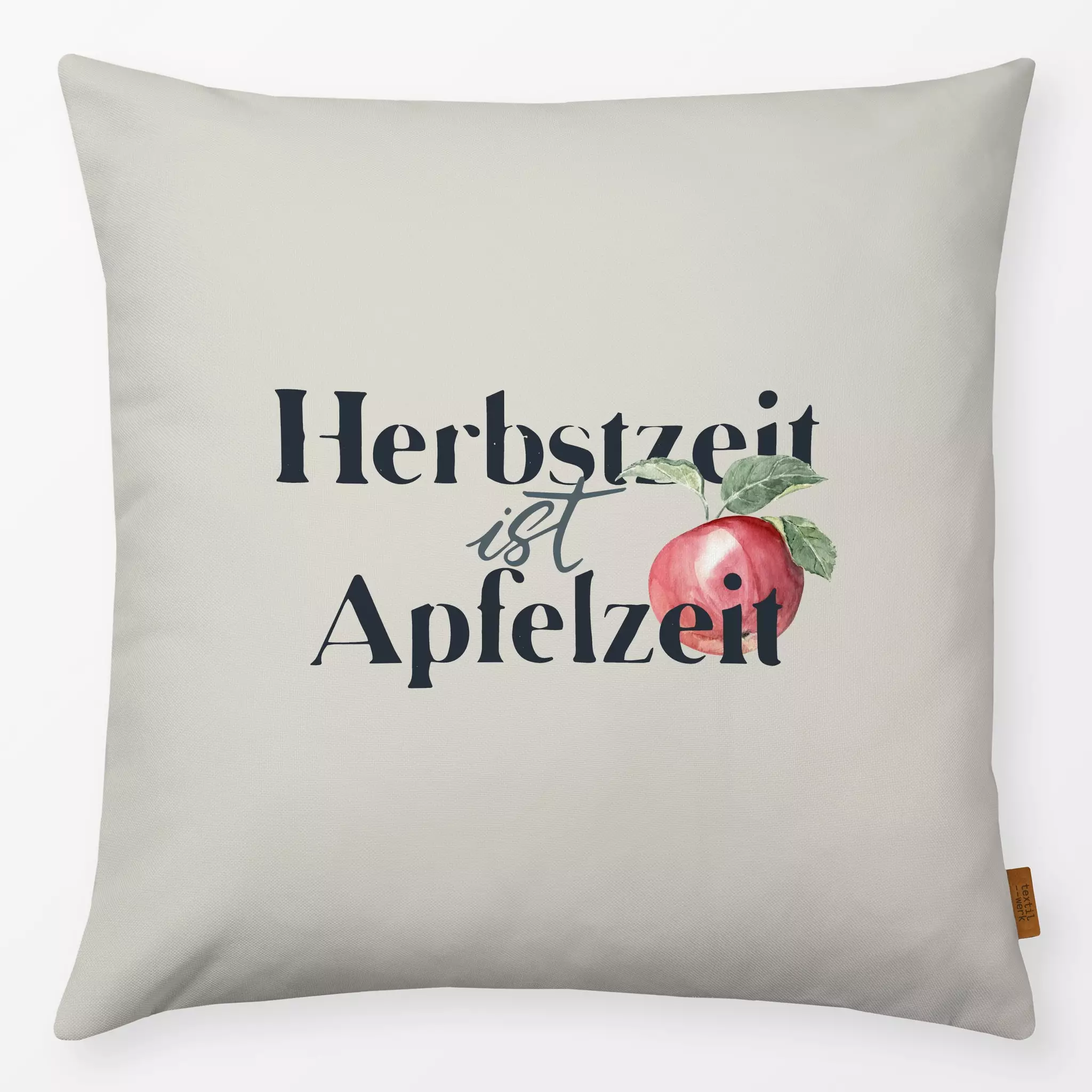 Kissen Kissen Herbstzeit Apfelzeit k beige