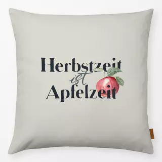 Kissen Herbstzeit Apfelzeit k beige