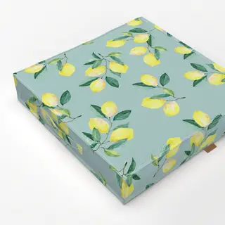 Bodenkissen Zitronen Sommer icy morn blau