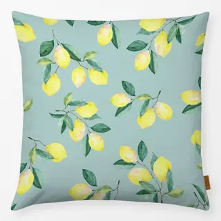 Kissen Zitronen Sommer icy morn blau