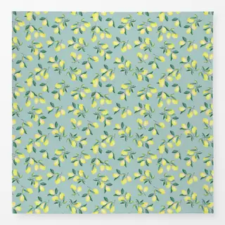 Tischdecke Zitronen Sommer icy morn blau