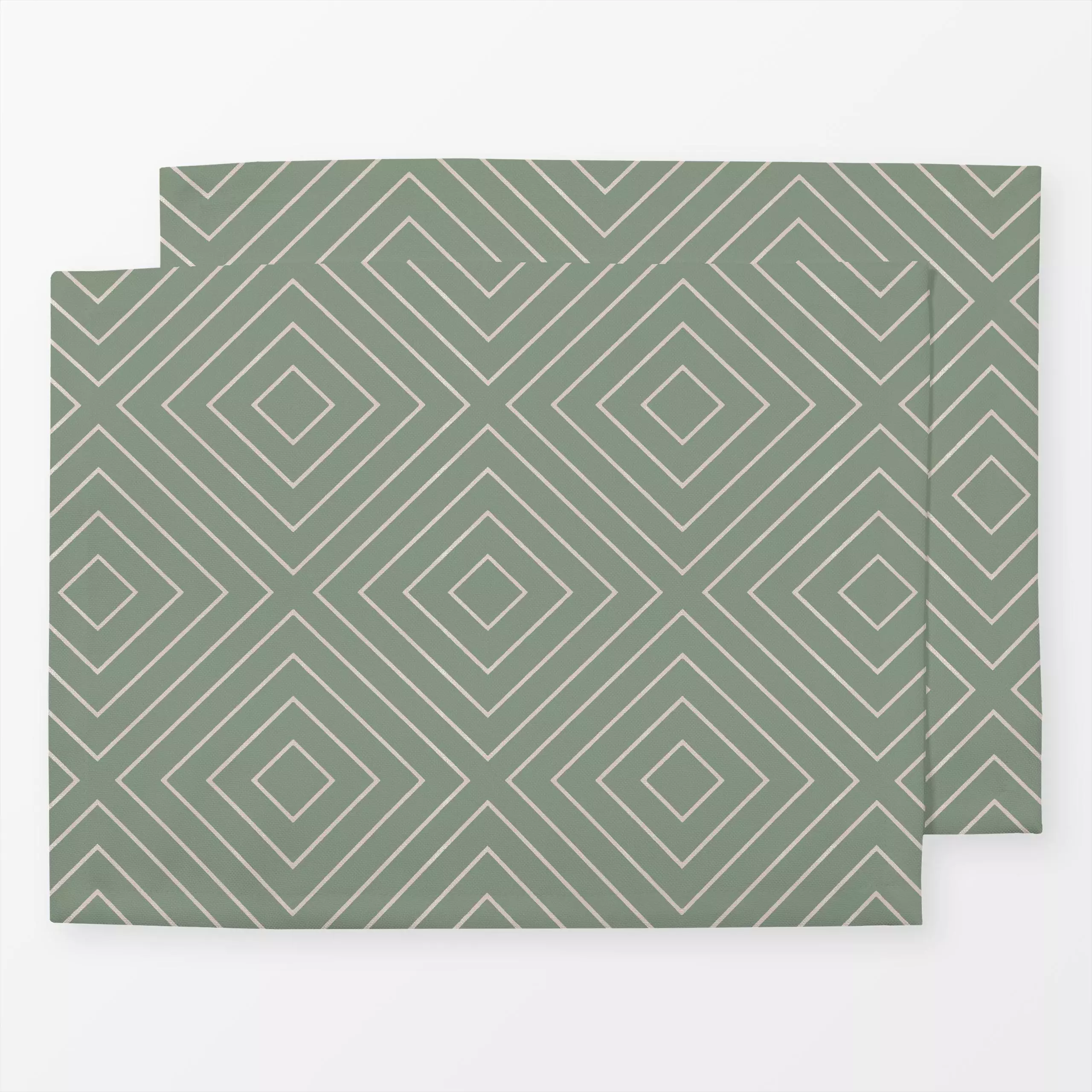 Tischset Rhombus green, gemustert, Sommer, von Studio Kesse
