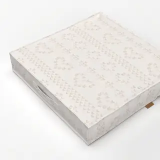 Bodenkissen Strickmuster in beige