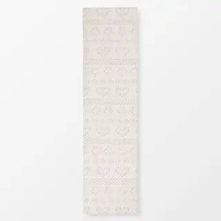 Tischläufer Strickmuster in beige